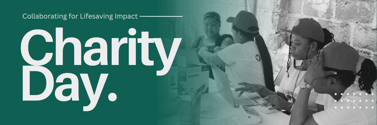 Green and Grey Bold World Charity Day Email Header